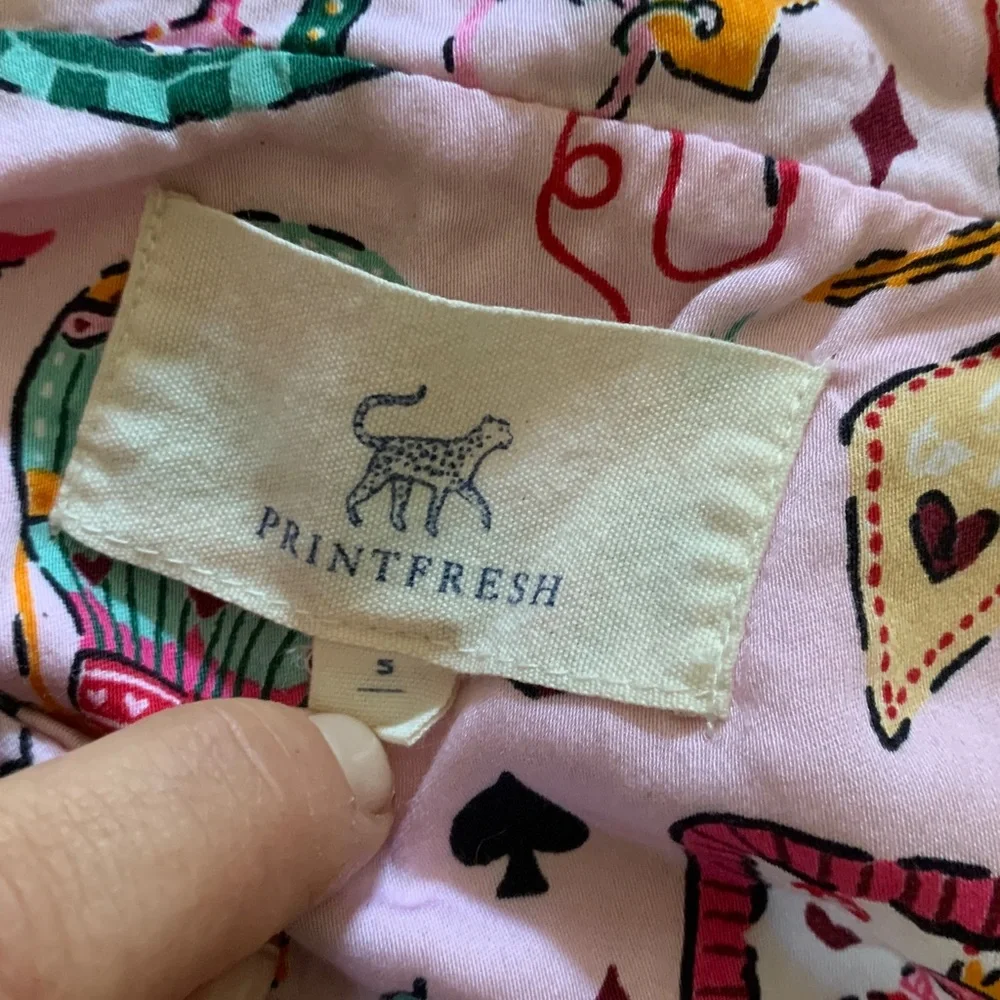 Printfresh Pink Patterned Pajama Top - Picture 3 of 8